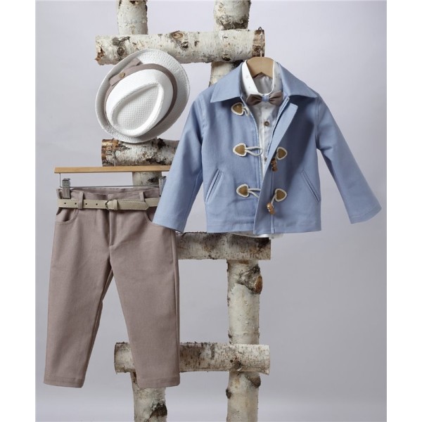 2501-2 Καπαρτίνα παντελόνι, βαμβακερό πουκάμισο και καπαρτίνα μπουφάν